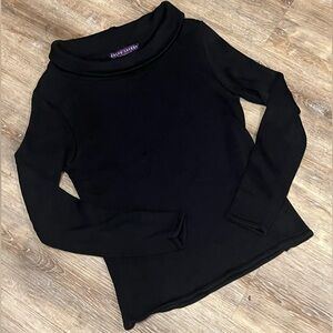 Gorgeous Italian made Ralph Lauren Purple Label black cowl neck sweater 💜